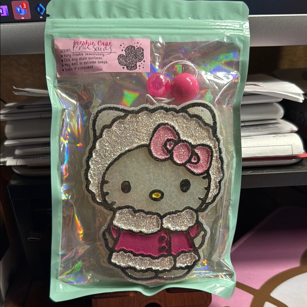 Hello Kitty Pink Glitter Air Freshener